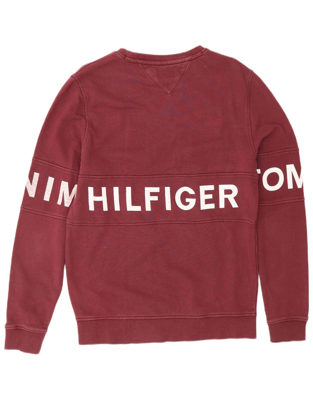 Hanorac grafic pentru bărbați TOMMY HILFIGER Pulover mediu din bumbac burgundy