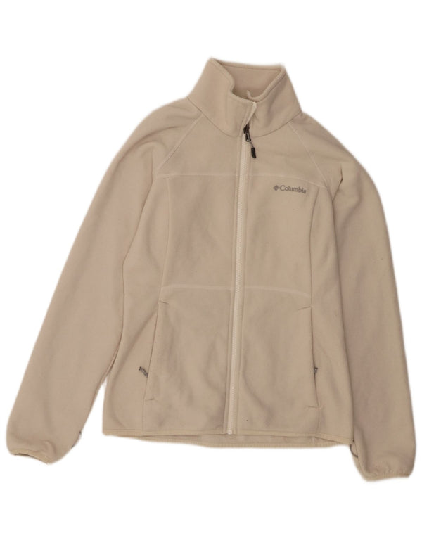 Jachetă din lână interchange COLUMBIA pentru femei UK 10, poliester alb închis