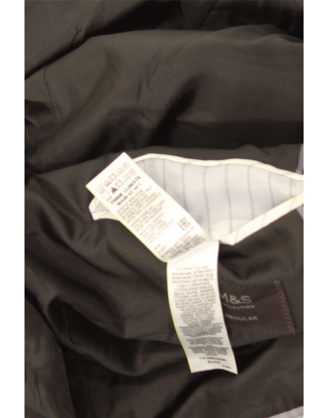 Jachetă pentru bărbați Marks & Spencer cu 2 nasturi, UK 46 XL, poliester negru