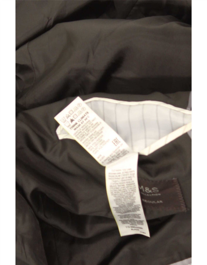 Jachetă pentru bărbați Marks & Spencer cu 2 nasturi, UK 46 XL, poliester negru