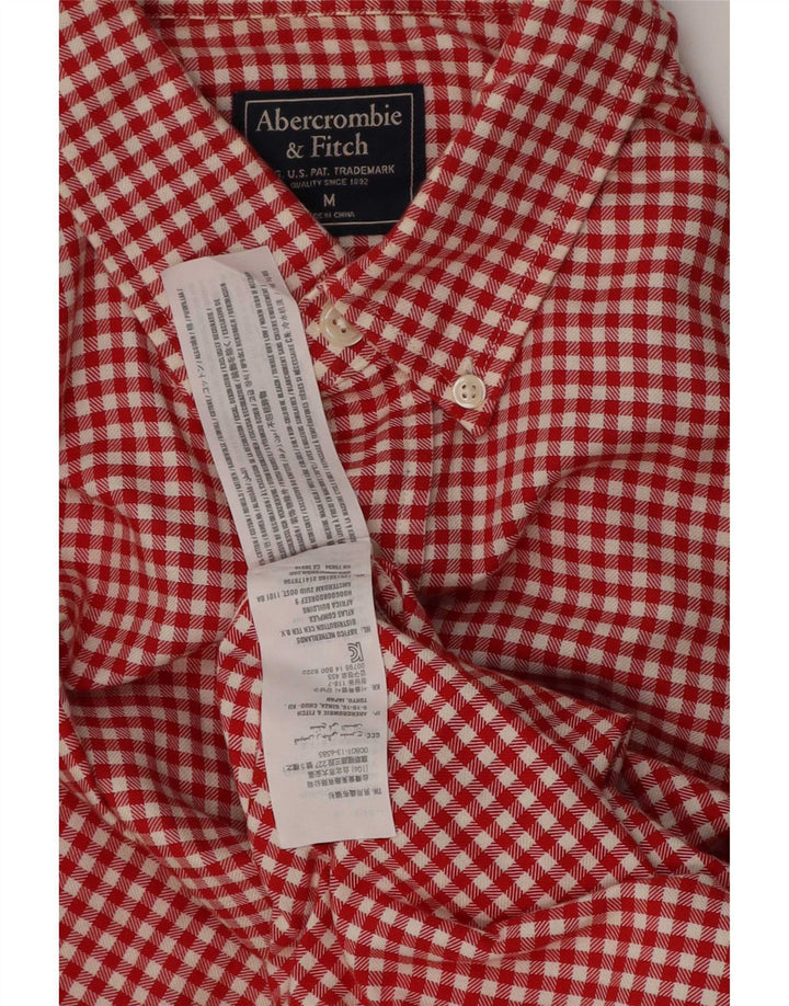 Cămașă pentru bărbați Abercrombie & Fitch, bumbac vichy roșu mediu