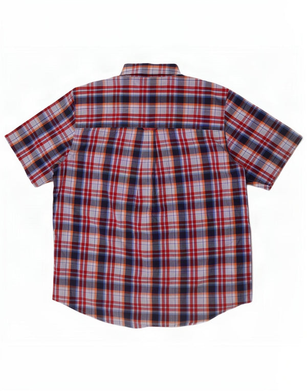 Cămașă cu mânecă scurtă pentru bărbați Chaps, bumbac cu carouri multicolore