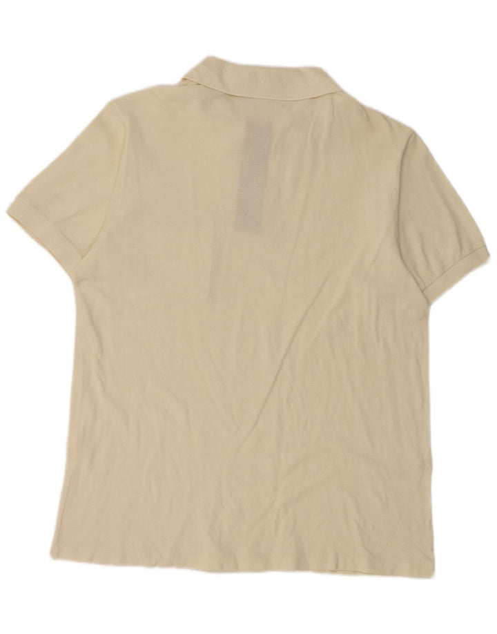 Tricou polo LACOSTE pentru bărbați, mărimea 4, bumbac alb, mediu