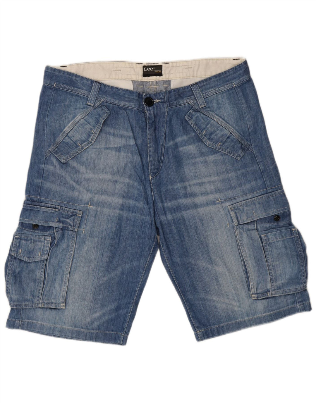 Bermude pentru bărbați Lee Cargo W34 Large Blue Bumbac