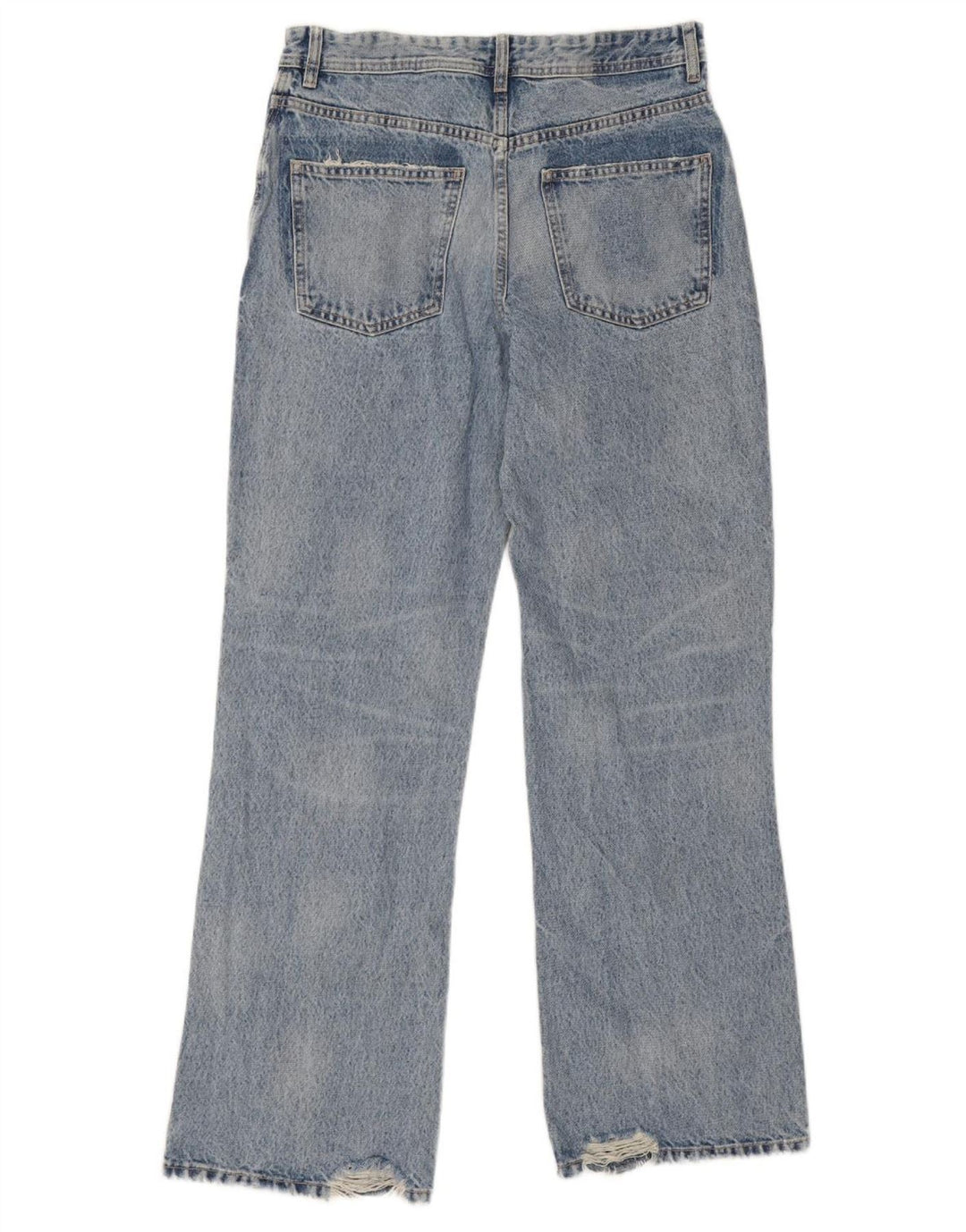 Blugi cu bootcut distressed pentru femei Zara EU 36 XS W26 L32 Albastru