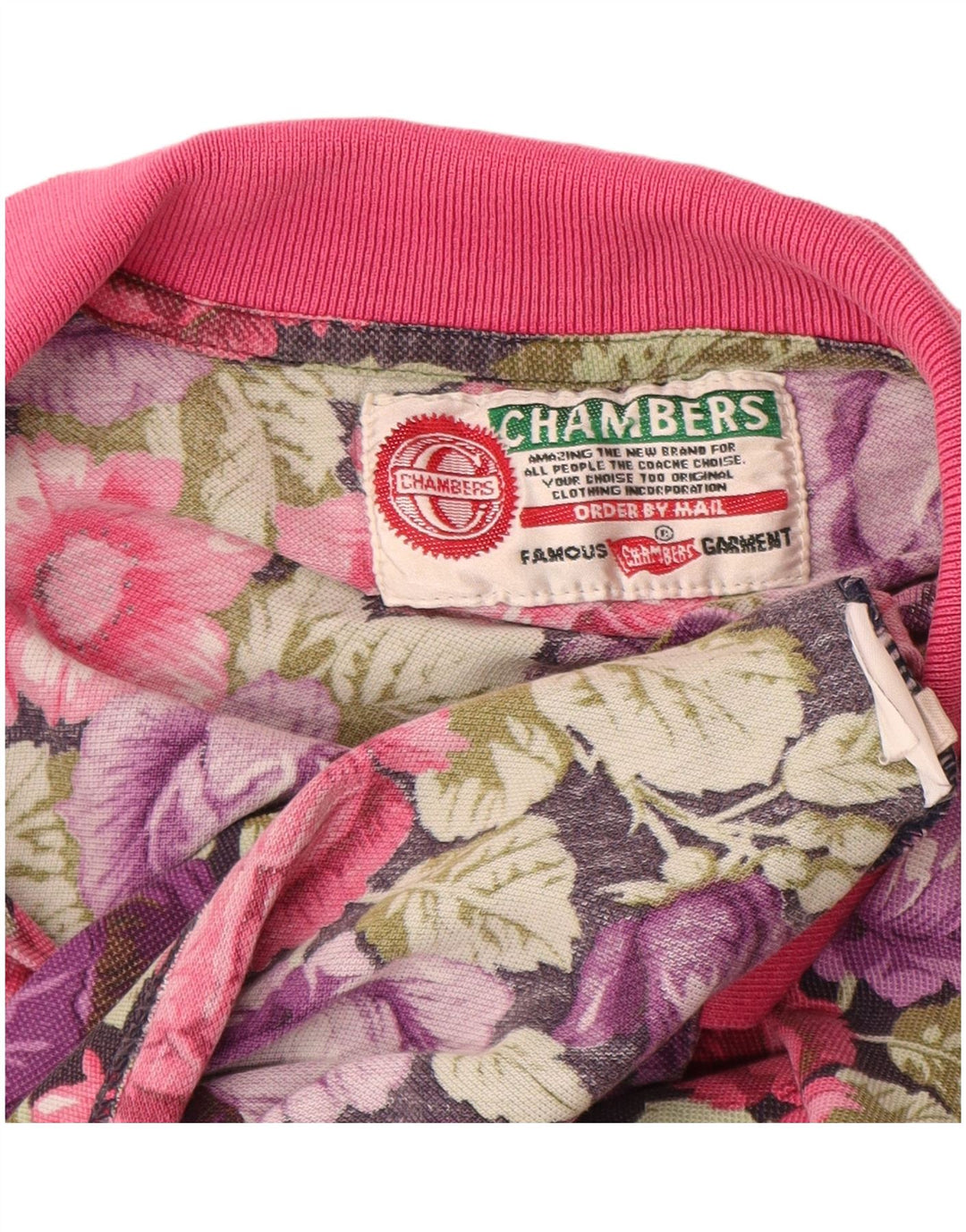 CHAMBERS Tricou polo pentru femei UK 16 Large Purple Floral