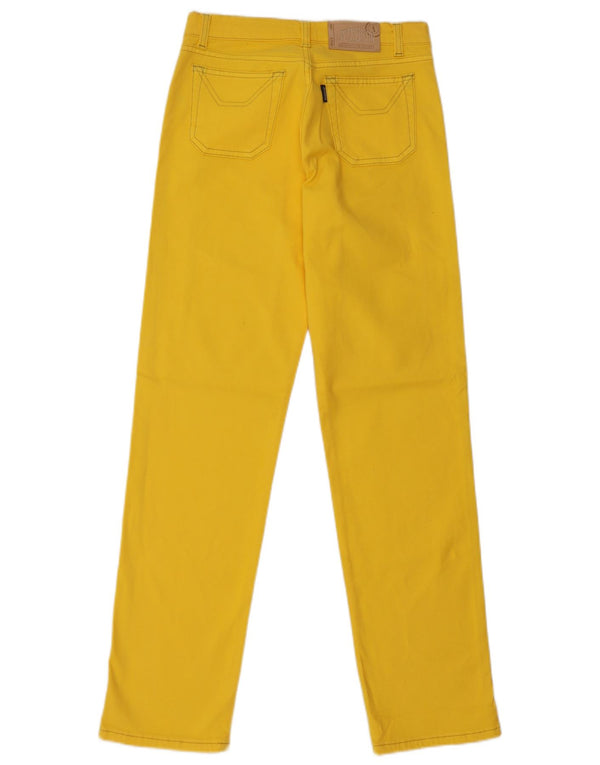 Blugi drepti pentru femei Jeckerson W28 L31 bumbac galben