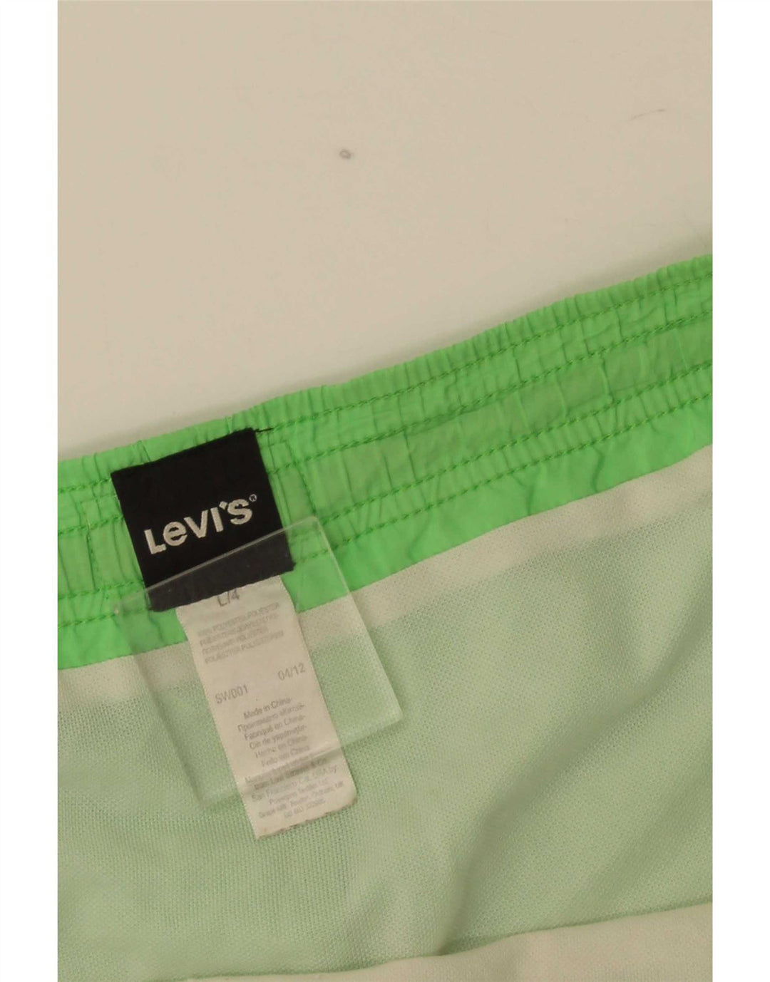 Pantaloni scurți de înot cu grafică Levi's pentru bărbați, poliester verde mare