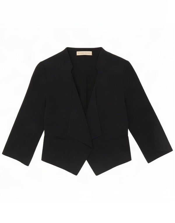 Whistles Jachetă Bolero cu mânecă 3/4 pentru femei UK 10 Small Black Viscose