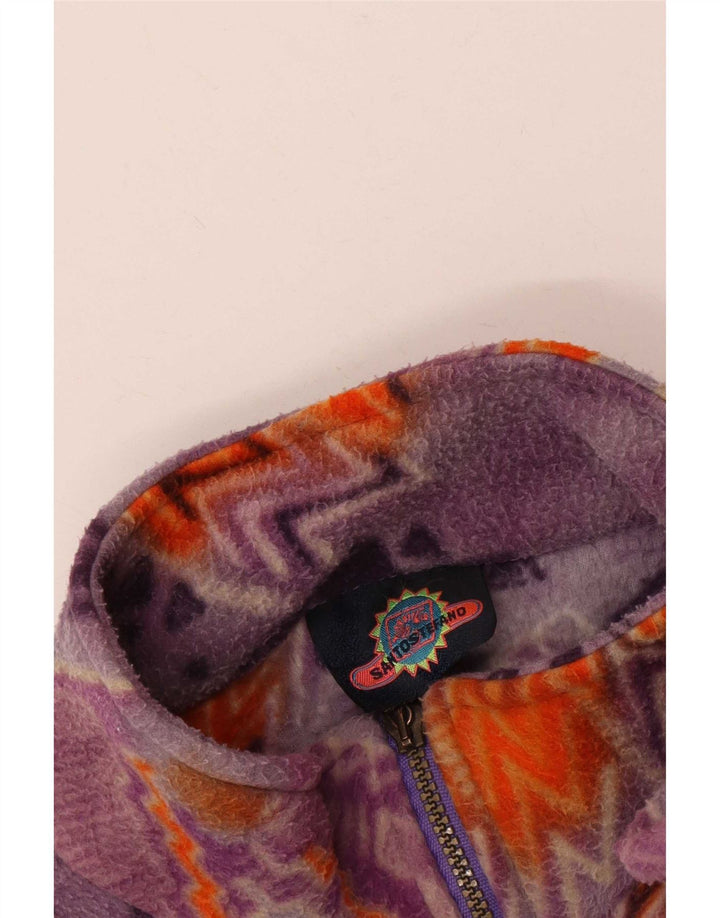 Santostefano Jachetă pentru femei supradimensionată din lână UK 16 mare violet geometric