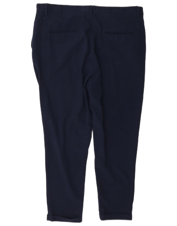 Pantaloni chino slim pentru femei Zara EU 46 2XL W36 L26 Bleumarin
