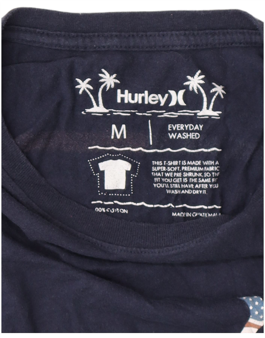 Tricou grafic HURLEY pentru bărbați Top mediu din bumbac bleumarin