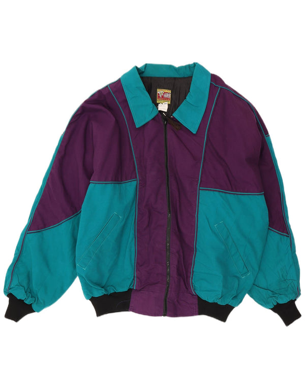 Jachetă Bomber Wild pentru bărbați UK 44 2XL Violet Bumbac color bloc