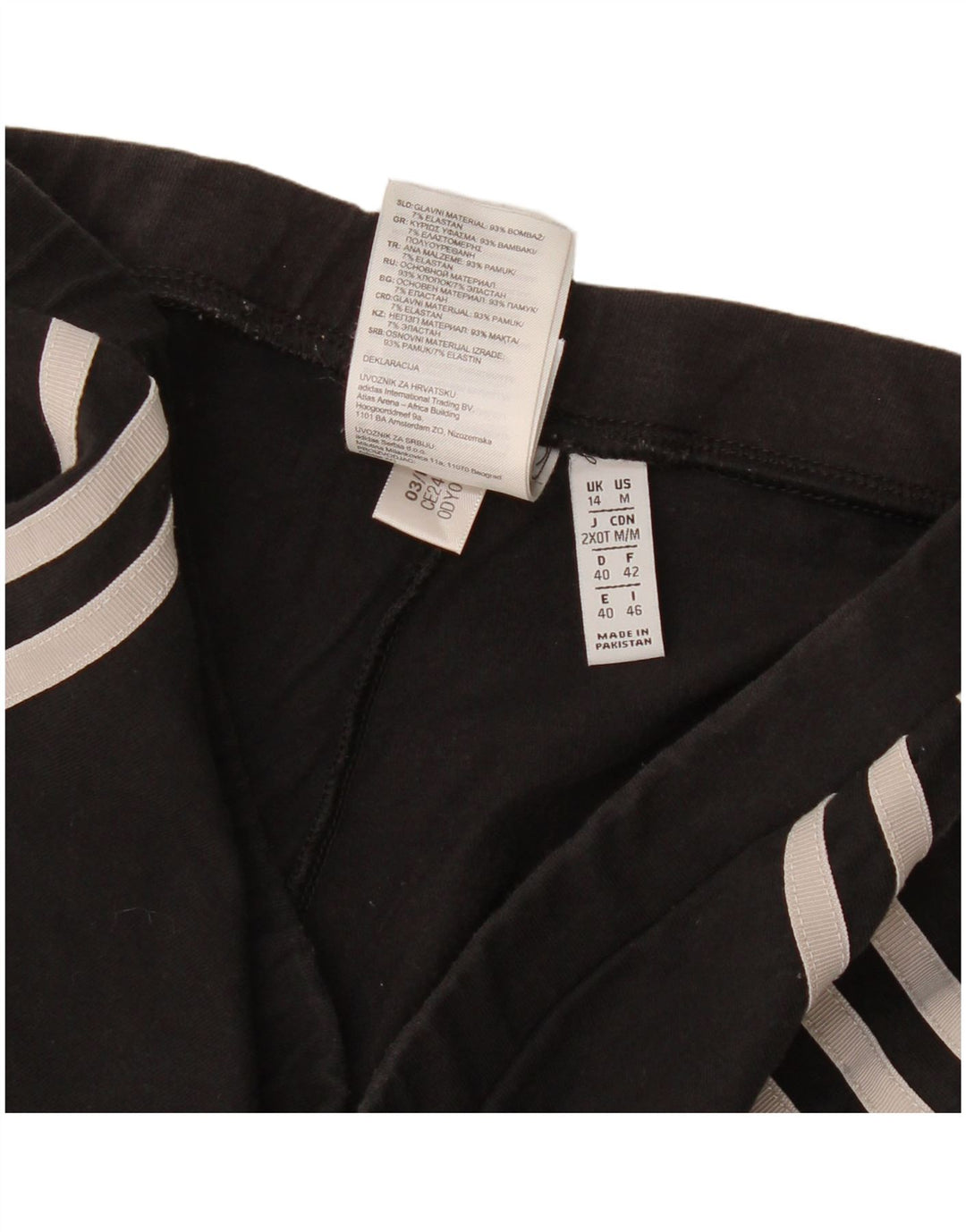 Leggings pentru femei Adidas UK 14 mediu negru bumbac