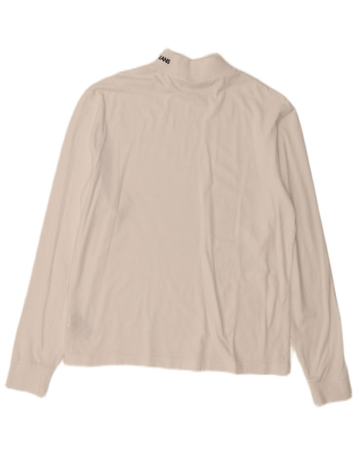 CALVIN KLEIN JEANS Top pentru bărbați cu mânecă lungă din bumbac alb mic