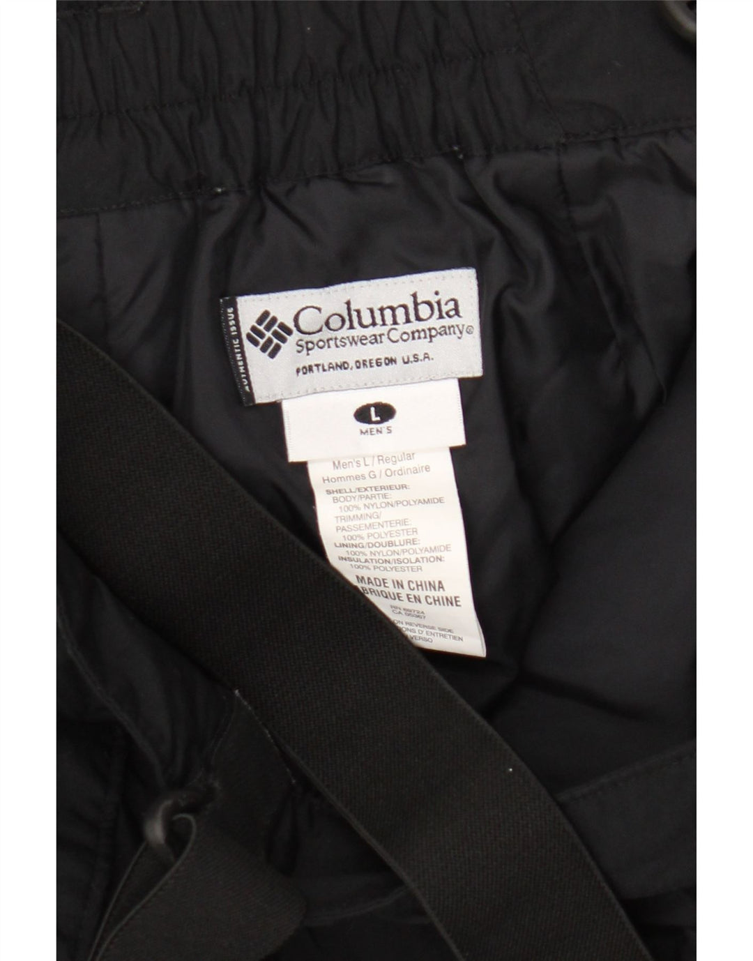 Pantaloni de schi Columbia pentru bărbați, mare, negru, nailon
