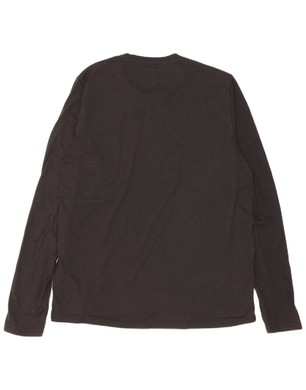 Adidas Aeroready Graphic Top cu mânecă lungă, mare, negru, poliester