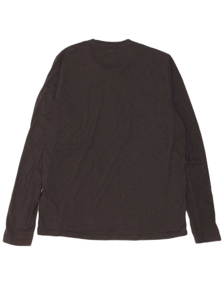 Adidas Aeroready Graphic Top cu mânecă lungă, mare, negru, poliester