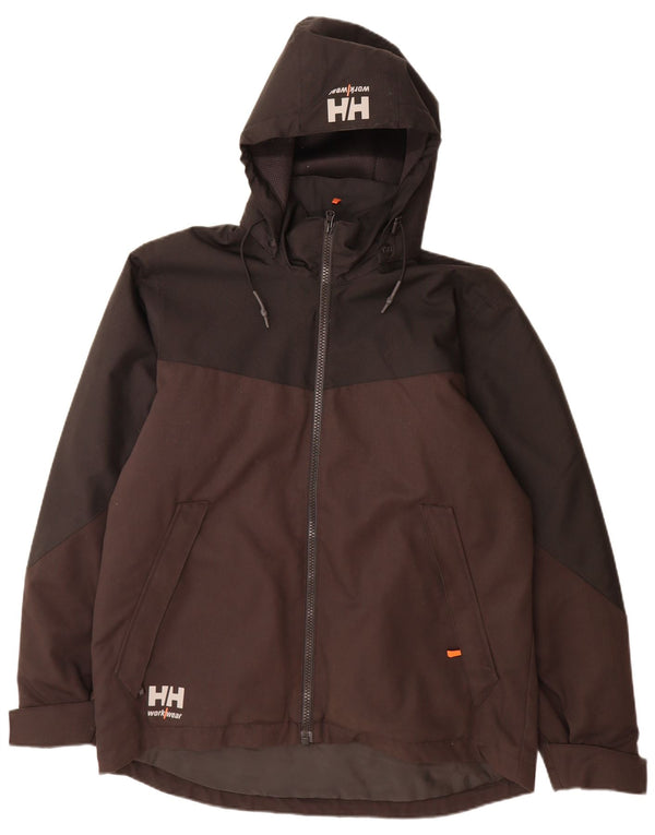 Jachetă Windbreaker cu grafică pentru bărbați Helly Hansen UK 40, mare, maro, bloc de culoare