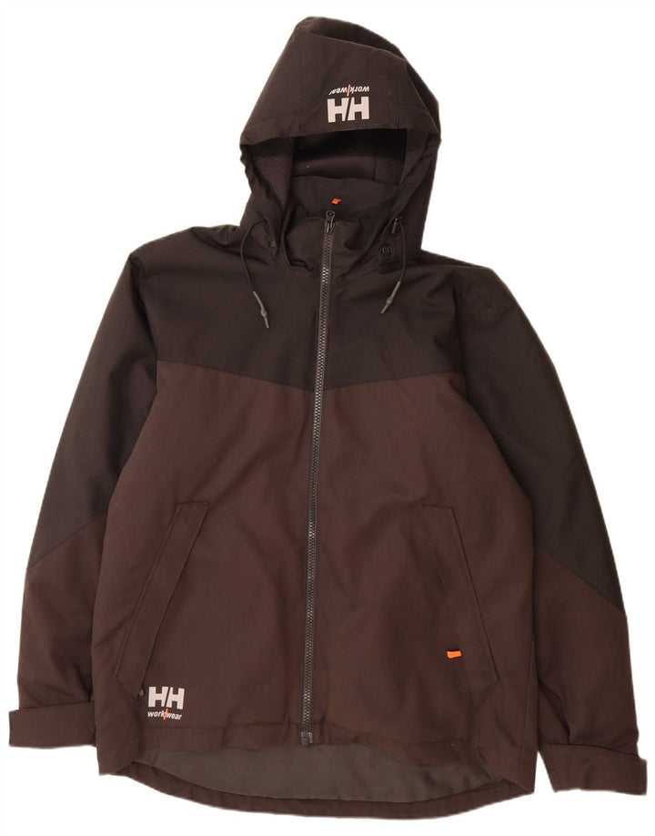 Jachetă Windbreaker cu grafică pentru bărbați Helly Hansen UK 40, mare, maro, bloc de culoare