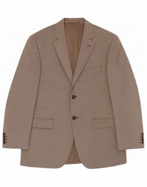 Jachetă pentru bărbați Marks & Spencer, cu 2 nasturi, UK 38 Medium Bej Houndstooth