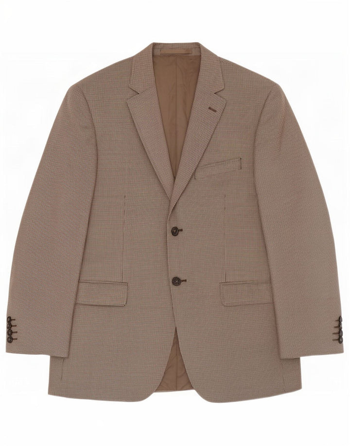 Jachetă pentru bărbați Marks & Spencer, cu 2 nasturi, UK 38 Medium Bej Houndstooth