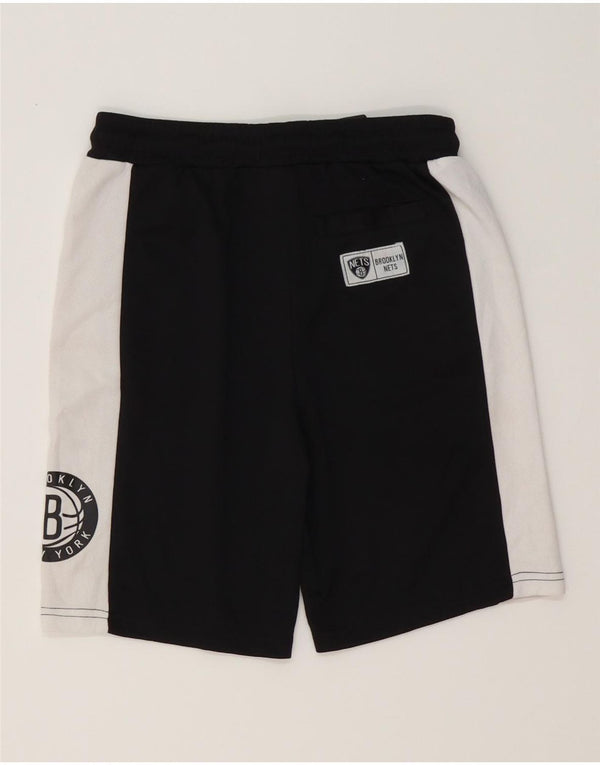 Pantaloni scurți sport grafic NBA Brooklyn Nets pentru băieți 9-10 ani, negru, color block