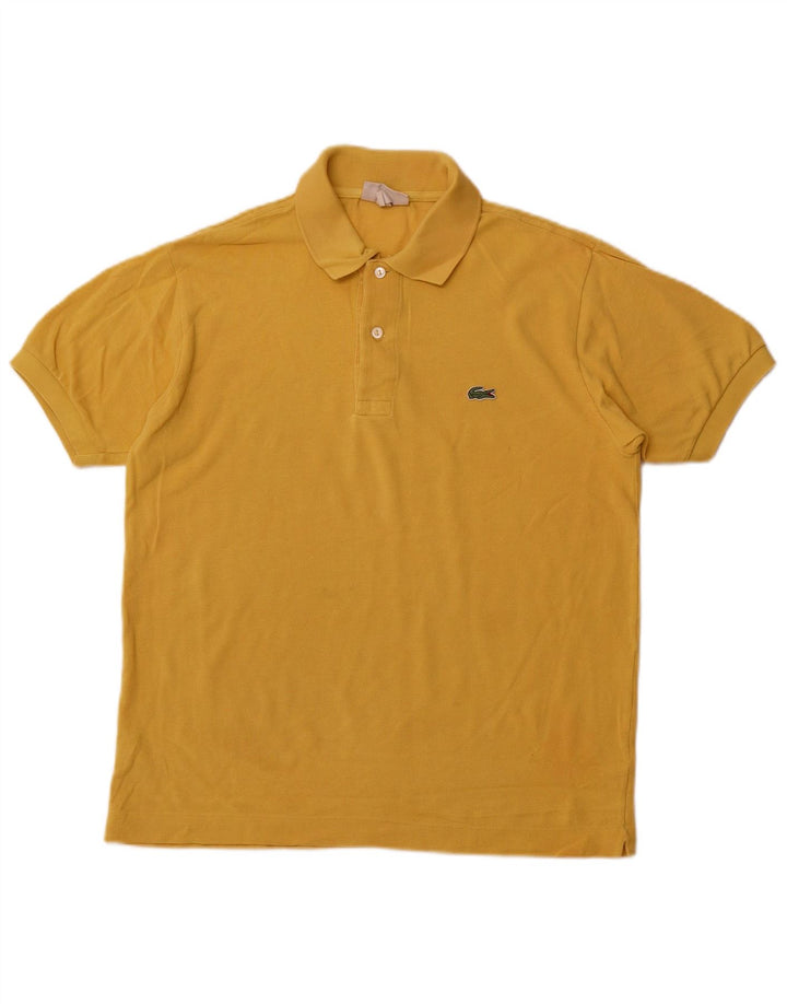 Tricou polo LACOSTE pentru bărbați, cu tăiere clasică, mărimea 4, bumbac galben mediu