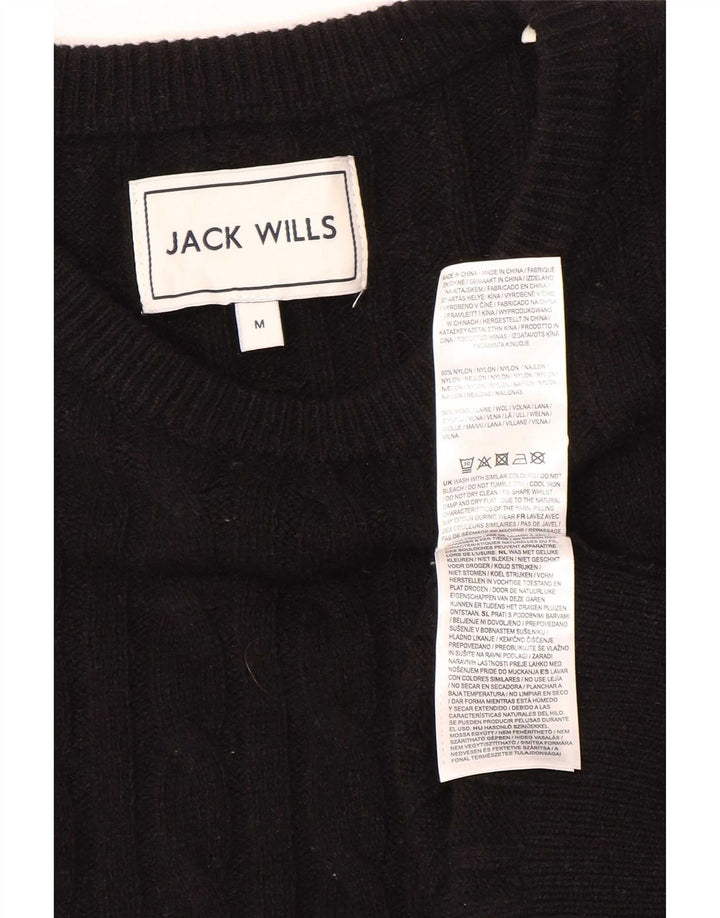 Pulover Jack Wills pentru bărbați, cu gât de barcă, nailon mediu negru