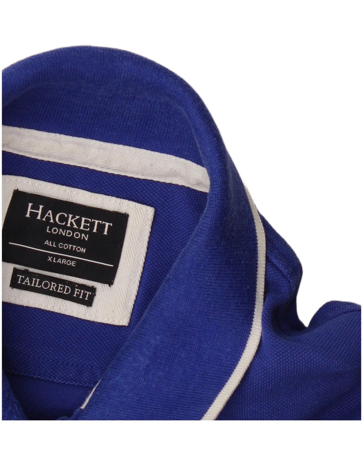 HACKETT Tricou polo cu grafică croit pentru bărbați, XL, bumbac, albastru