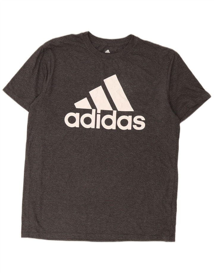 Tricou cu grafic de golf Adidas pentru bărbați Top mare bumbac gri