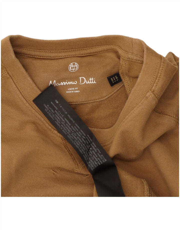 Hanorac pentru bărbați Massimo Dutti Jumper mare, bej, bumbac