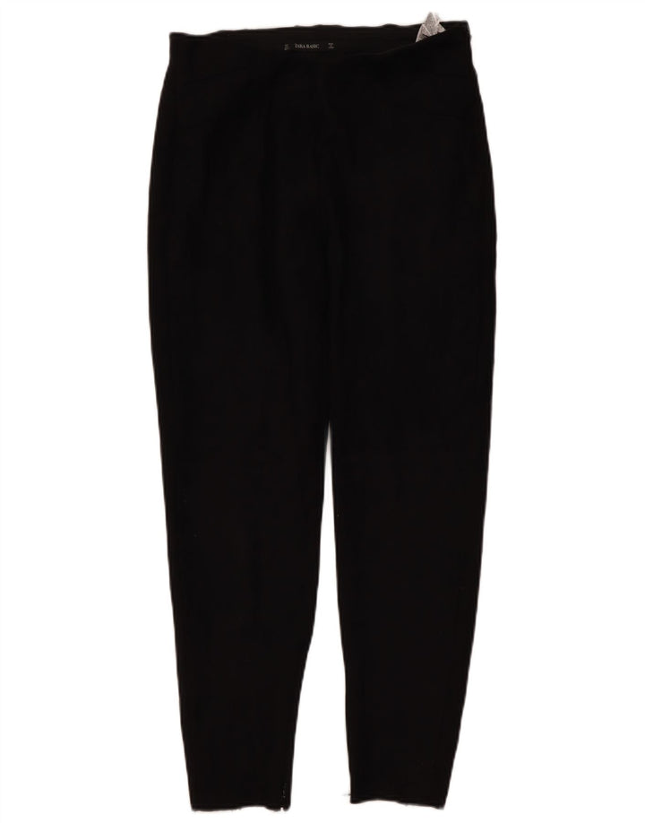 Pantaloni casual slim pentru femei Zara L32 L26 Poliester negru