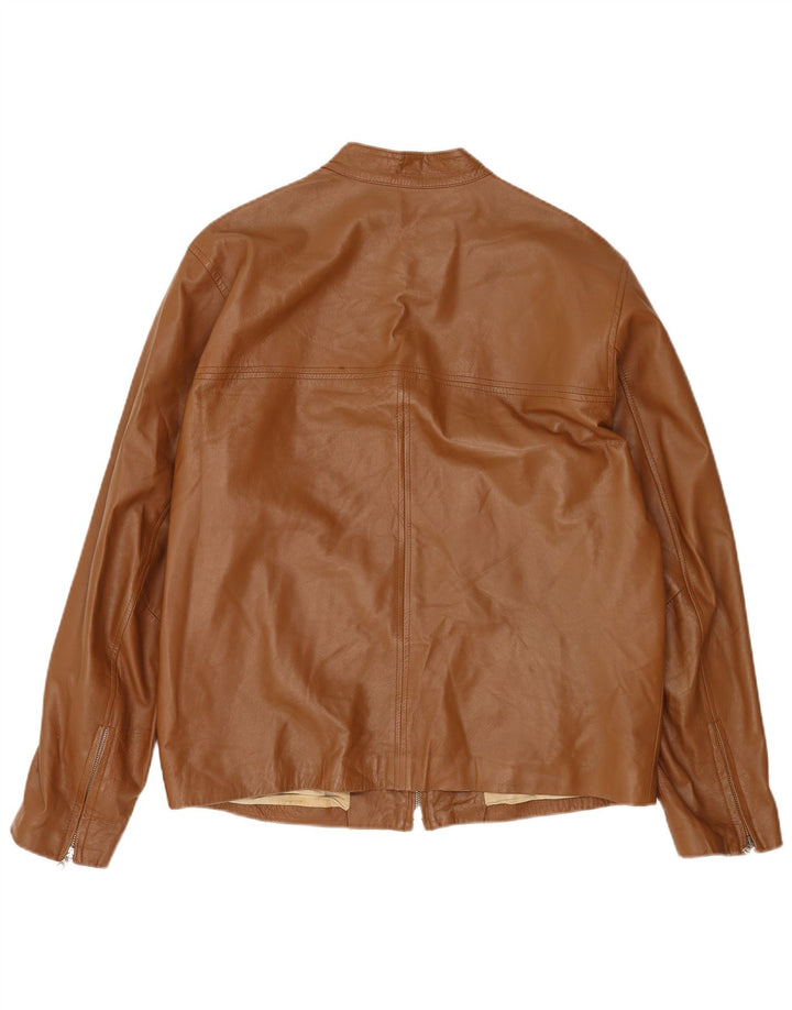 Jachetă de piele pentru bărbați John and Son's IT 54 2XL piele maro