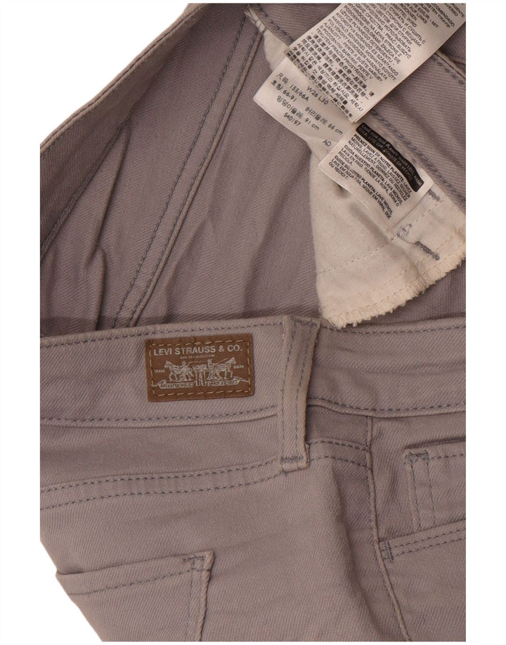 Jeans skinny Levi's pentru femei cu jambiere W26 L30 bumbac gri