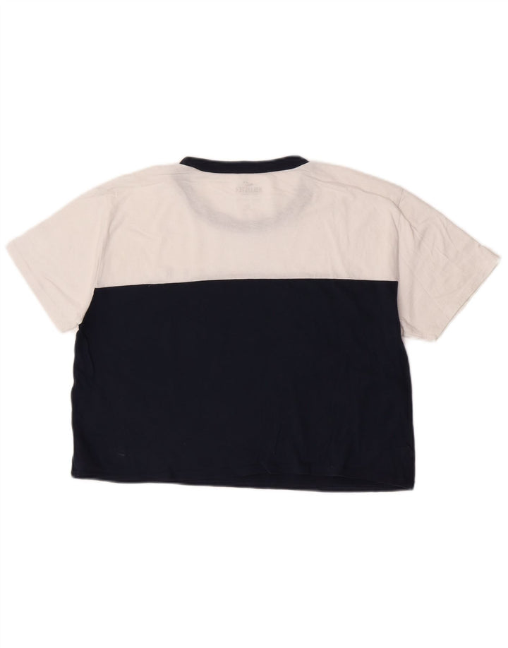 Tricou Hollister Crop Graphic pentru femei Top Medium Bleumarin Colorblock