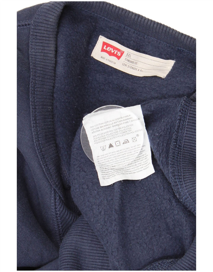 Pulover pentru bărbați LEVI'S, cu ajustare standard, 2XL, bumbac bleumarin