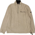 IZOD Mens Zip Neck Fleece Jumper XL Beige Polyester Vintage Izod and Second-Hand Izod from Messina Hembry 