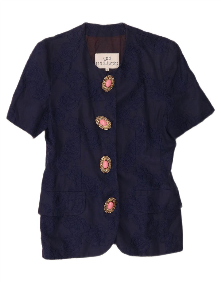 Gai Mattiolo Jachetă cu mânecă scurtă pentru femei IT 48 XL In albastru bleumarin