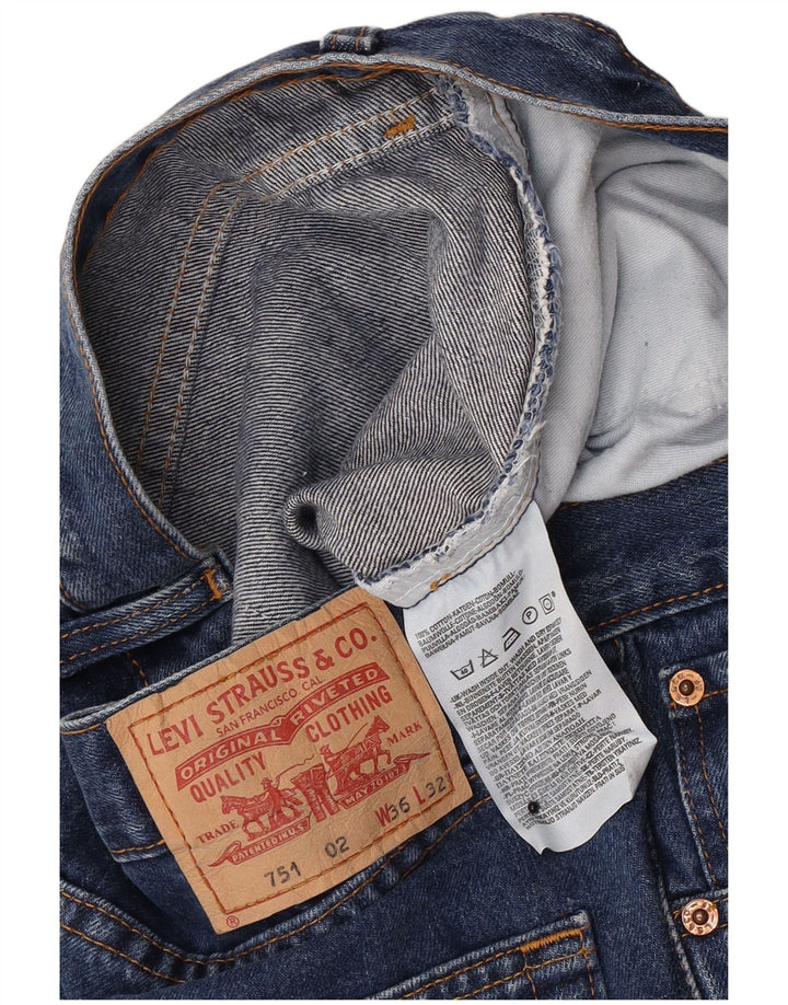 Blugi Levi's 751 Regular Straight pentru bărbați W36 L32 Bumbac albastru