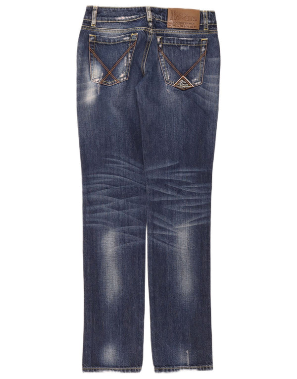 Roy Rogers Blugi Distressed drepte pentru femei W26 L32 bumbac albastru