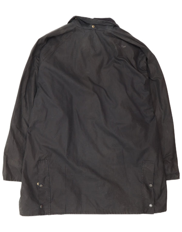 Jachetă pentru bărbați, albastru Oxford, din bumbac cerat, Marea Britanie 42 XL, albastru bleumarin