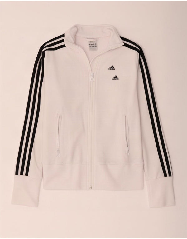 Jachetă de trening pentru femei Adidas UK 8, poliester alb mic