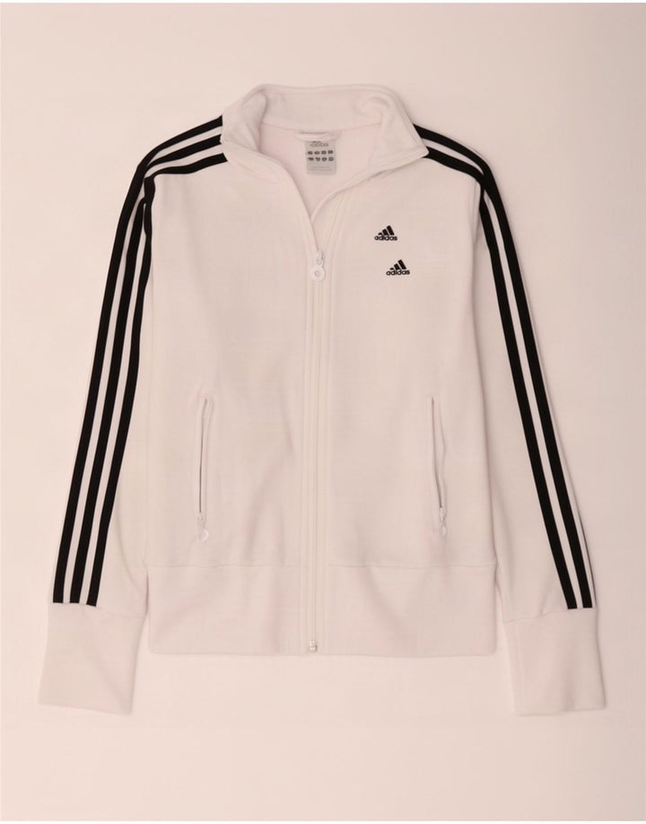 Jachetă de trening pentru femei Adidas UK 8, poliester alb mic