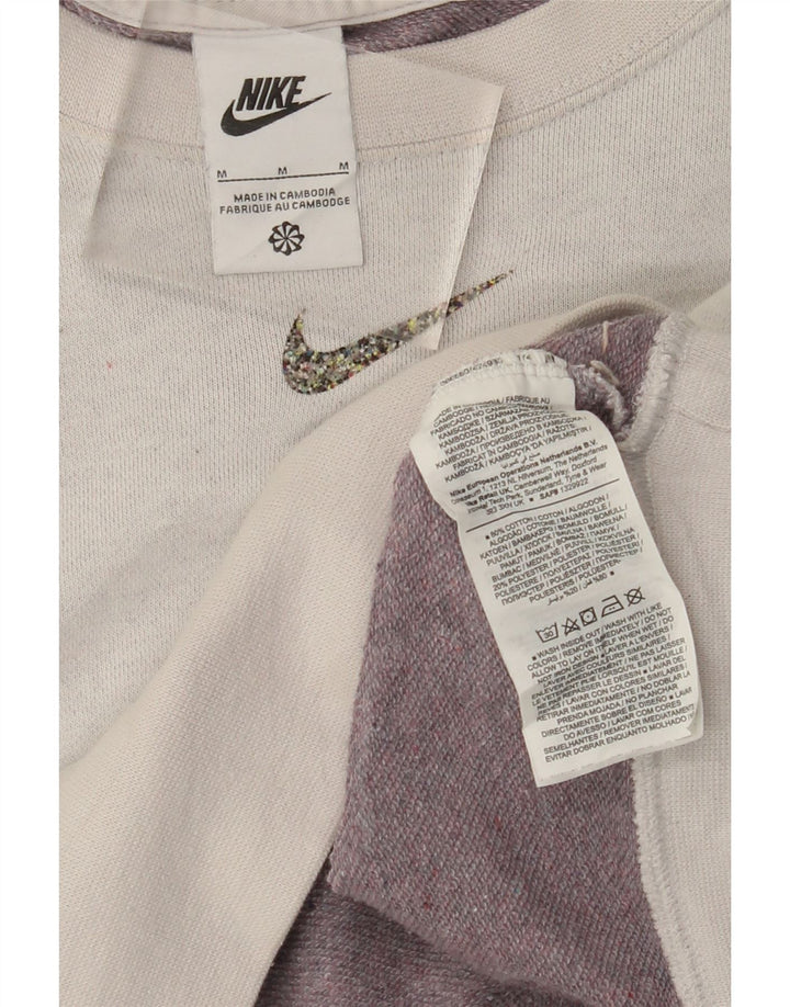 Pulover NIKE Crop Oversized pentru femei UK 14 Bumbac gri mediu