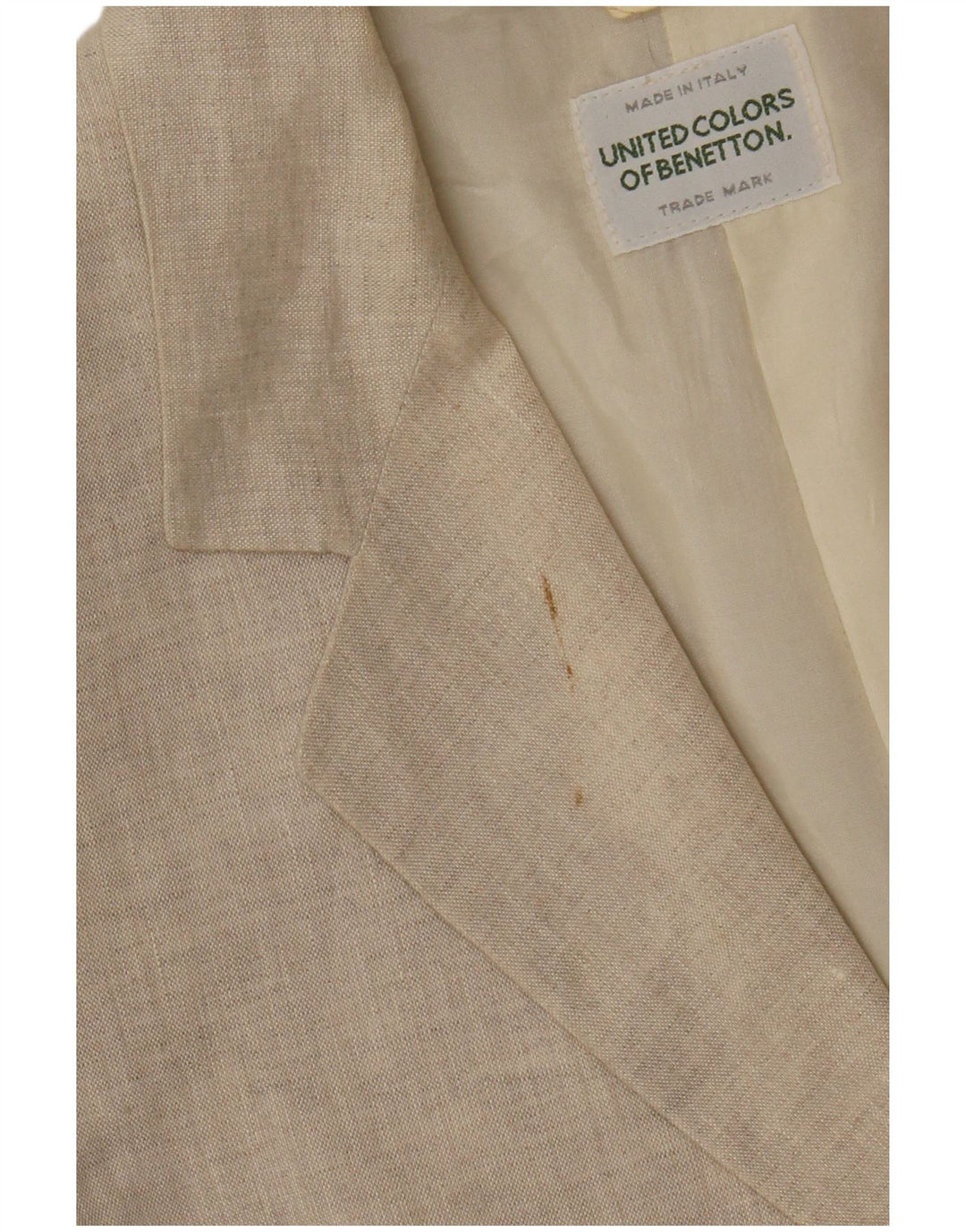 Sacou pentru femei Benetton cu 2 nasturi IT 40 Small Beige In