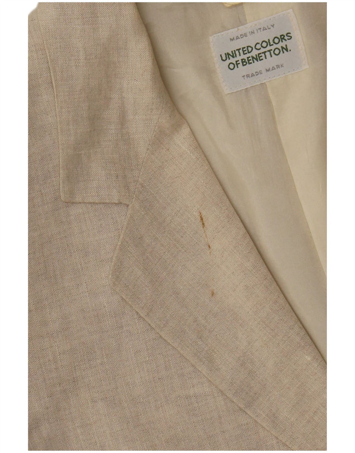 Sacou pentru femei Benetton cu 2 nasturi IT 40 Small Beige In