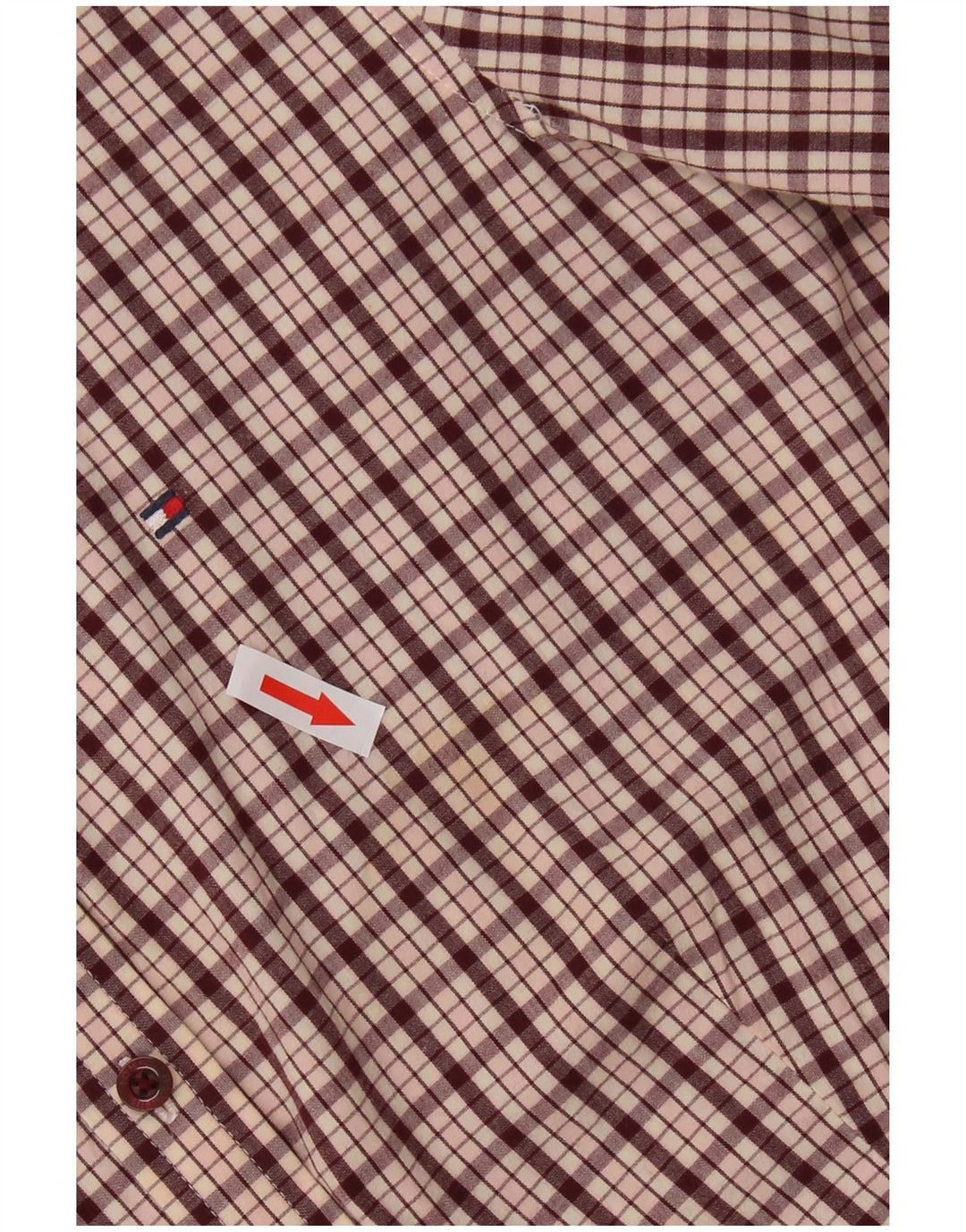 Cămașă Tommy Hilfiger pentru femei US 6 Medium Maroon Check Bumbac