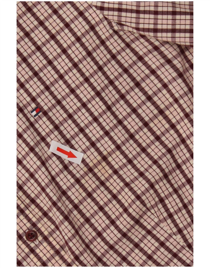 Cămașă Tommy Hilfiger pentru femei US 6 Medium Maroon Check Bumbac