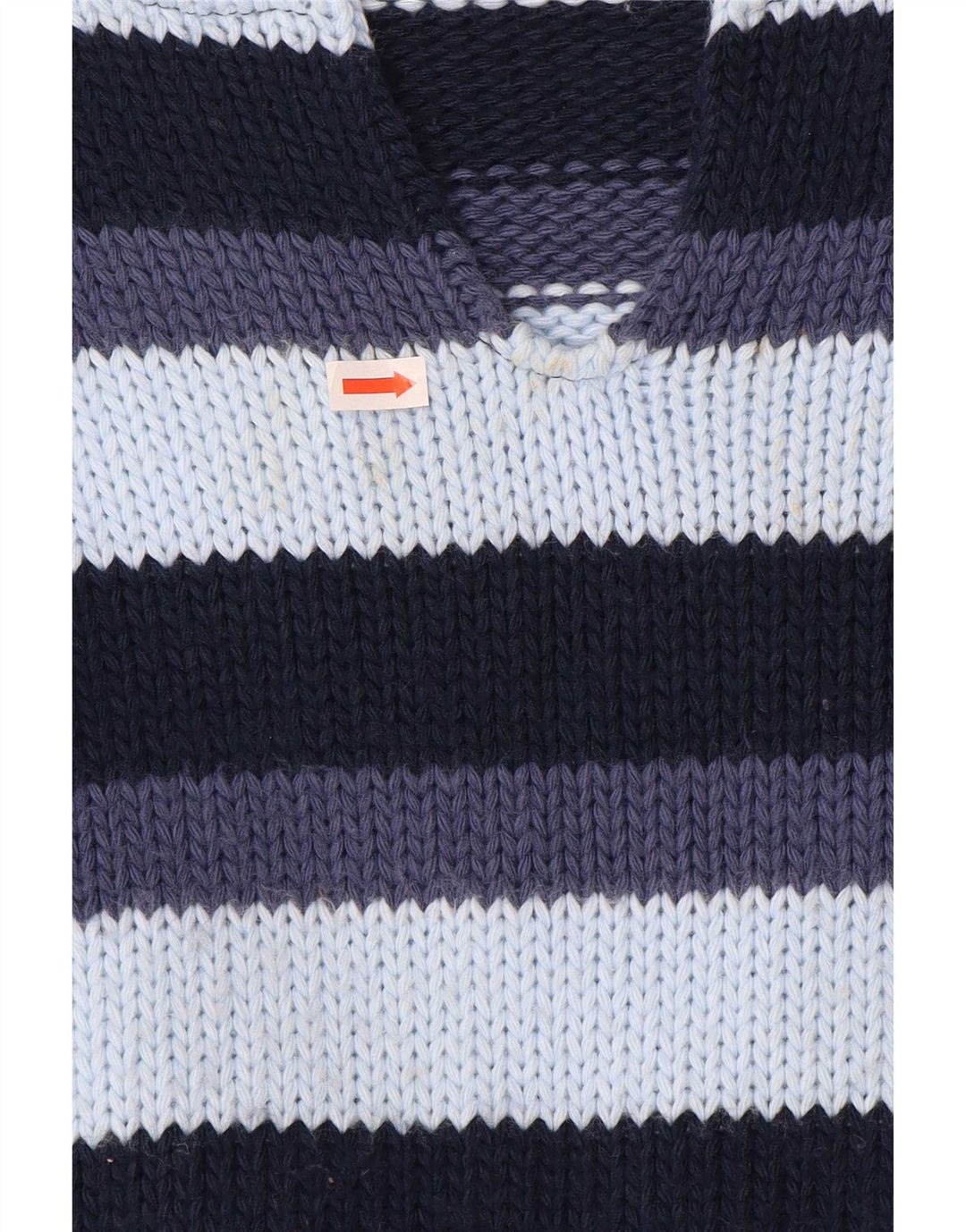 Pulover vintage pentru femei cu decolteu în V UK 12 Medium, multicolore, cu dungi
